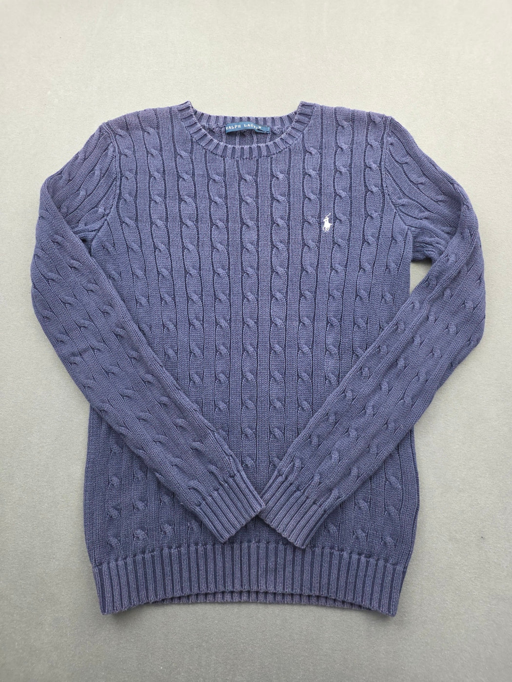 womens Navy blue ralph lauren cable knit jumper