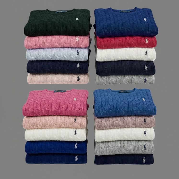 Bundle of 20 Ralph Lauren Cable Knit Jumpers