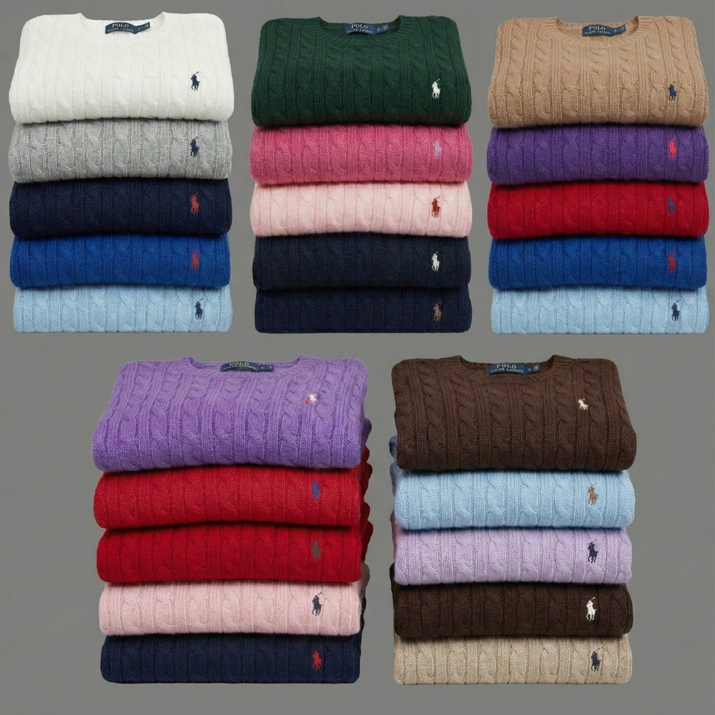Bundle of 25 ralph lauren cable knit jumpers