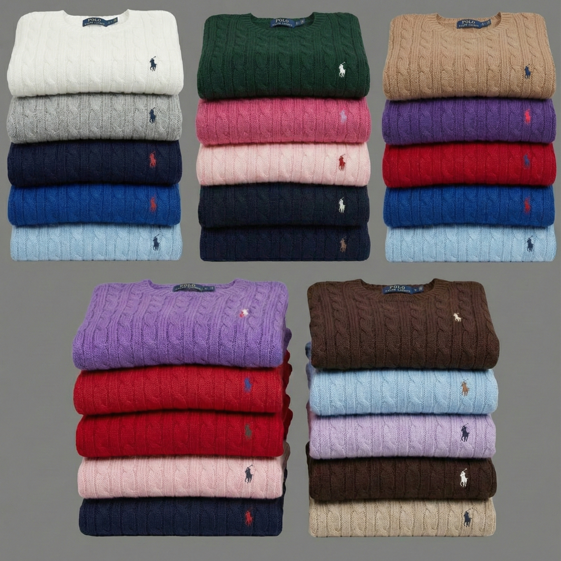 Bundle of 25 ralph lauren cable knit jumpers